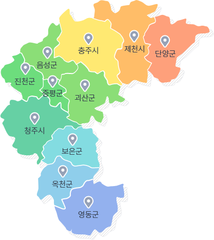 각 시군을 클릭하시면 시군 홈페이지로 연결됩니다.